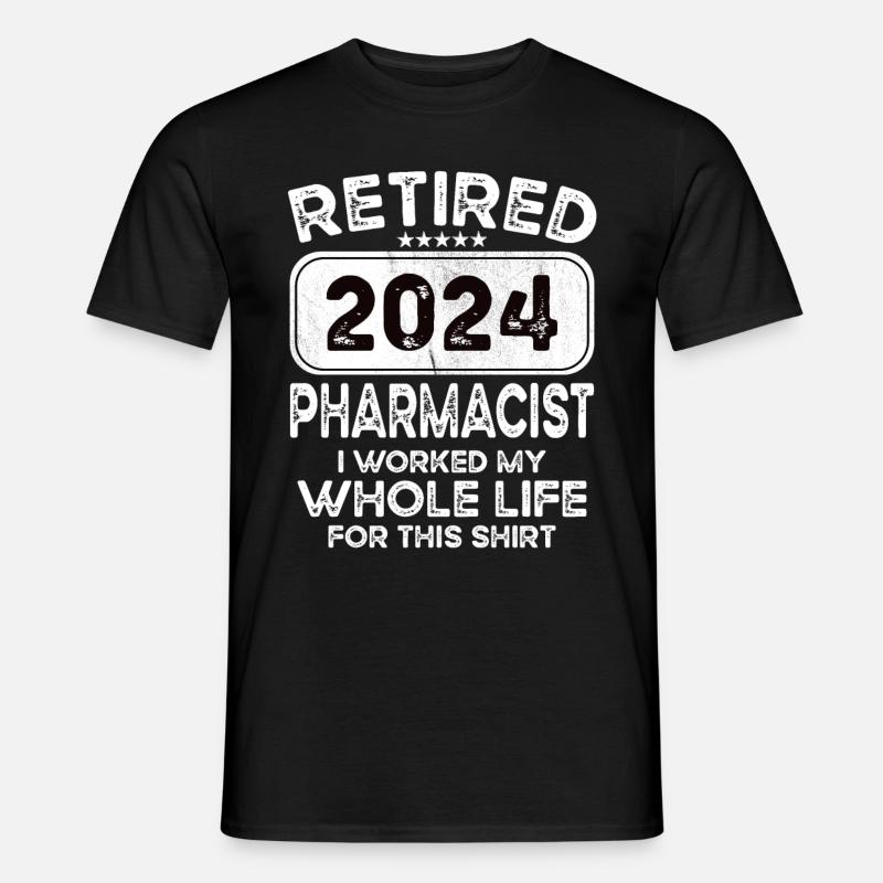 Retired Pharmacist 2024 - Männer T-Shirt - Schwarz