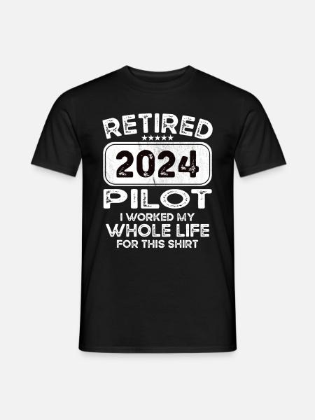 Retired Pilot 2024 - Men's T-Shirt - black