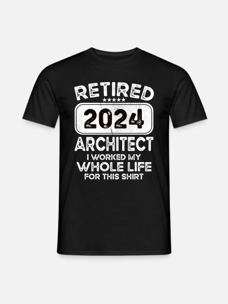 Retired Architect 2024 - Men's T-Shirt - black