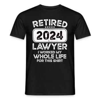 Retired Lawyer 2024 - Männer T-Shirt - Schwarz - Vorne - AI Model Male 178 light (178cm)
