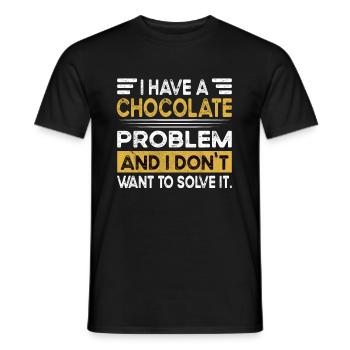 Chocolate is my hobby - Men's T-Shirt - black - Front - AI Model Male 178 light (178cm)