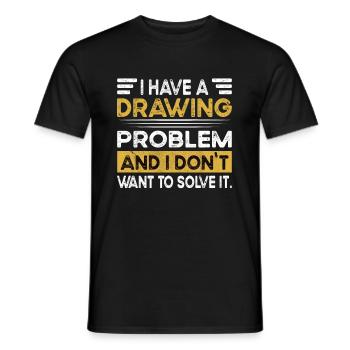 Drawing is my hobby - Männer T-Shirt - Schwarz - Vorne - AI Model Male 178 light (178cm)