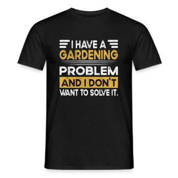 Gardening is my hobby - Men's T-Shirt - black - Front - AI Model Male 178 light (178cm)