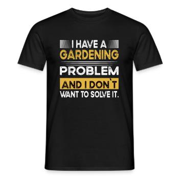 Gardening is my hobby - Men's T-Shirt - black - Front - AI Model Male 178 light (178cm)