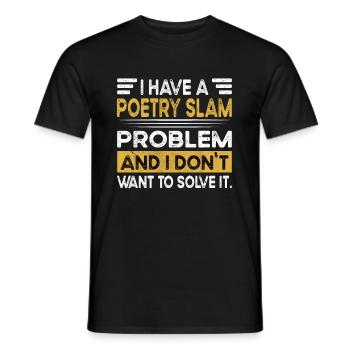 Le slam de poésie est mon passe-temps - T-shirt homme - noir - Devant - AI Model Male 178 light (178cm)