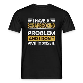 Scrapbooking is my hobby - Men's T-Shirt - black - Front - AI Model Male 178 light (178cm)