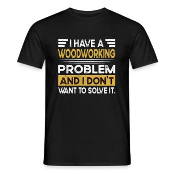 Woodworking is my hobby - Männer T-Shirt - Schwarz - Vorne - AI Model Male 178 light (178cm)