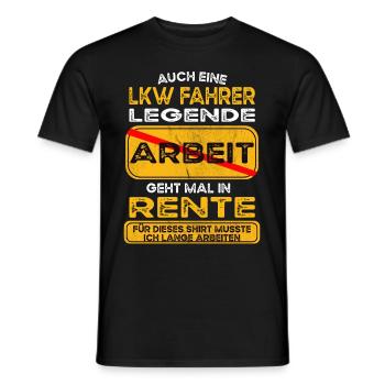 Lkw fahrer lustiges Rente Pension - Männer T-Shirt - Schwarz - Vorne - AI Model Male 178 light (178cm)