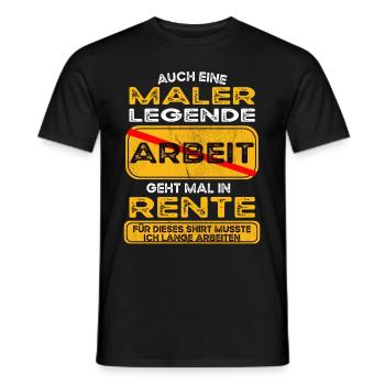 Maler lustiges Rente Pension - Männer T-Shirt - Schwarz - Vorne - AI Model Male 178 light (178cm)
