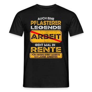 Pflasterer lustiges Rente Pension - Männer T-Shirt - Schwarz - Vorne - AI Model Male 178 light (178cm)