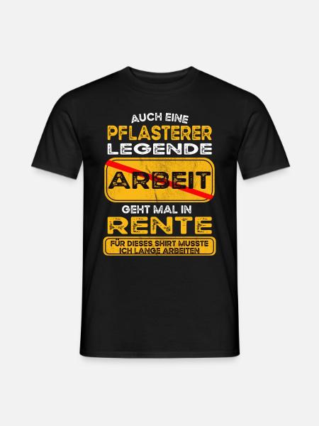 Pflasterer lustiges Rente Pension - Männer T-Shirt - Schwarz