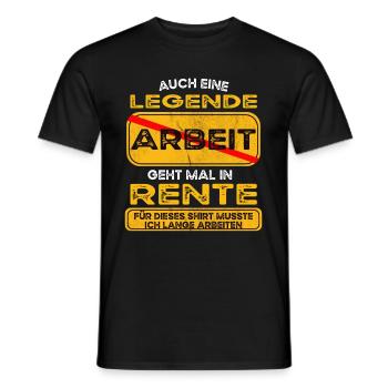 Legende lustiges Rente Pension - Männer T-Shirt - Schwarz - Vorne - AI Model Male 178 light (178cm)