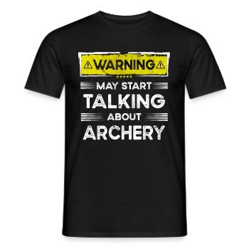 Talking about Archery funny - Men's T-Shirt - black - Front - AI Model Male 178 light (178cm)