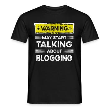 Talking about Blogging funny - Männer T-Shirt - Schwarz - Vorne - AI Model Male 178 light (178cm)