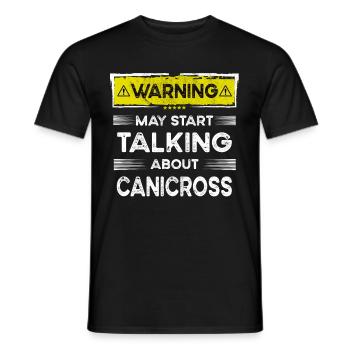 Talking about Canicross funny - Männer T-Shirt - Schwarz - Vorne - AI Model Male 178 light (178cm)