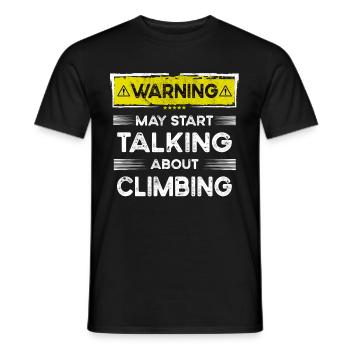 Talking about Climbing funny - Männer T-Shirt - Schwarz - Vorne - AI Model Male 178 light (178cm)