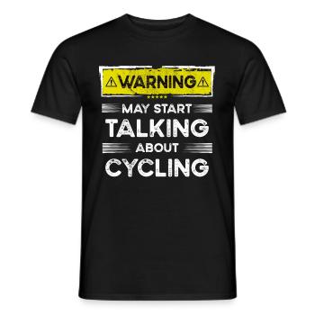 Talking about Cycling funny - Männer T-Shirt - Schwarz - Vorne - AI Model Male 178 light (178cm)