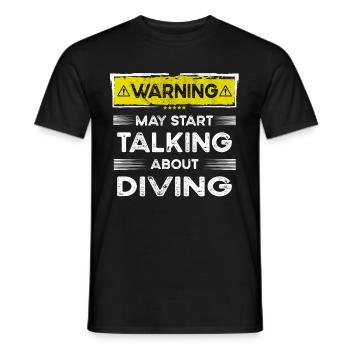 Parler de plongée drôle - T-shirt homme - noir - Devant - AI Model Male 178 light (178cm)