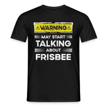 Talking about Frisbee funny - Männer T-Shirt - Schwarz - Vorne - AI Model Male 178 light (178cm)