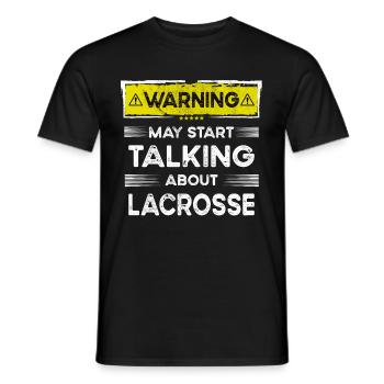 Talking about Lacrosse funny - Männer T-Shirt - Schwarz - Vorne - AI Model Male 178 light (178cm)