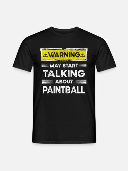 Talking about Paintball funny - Männer T-Shirt - Schwarz