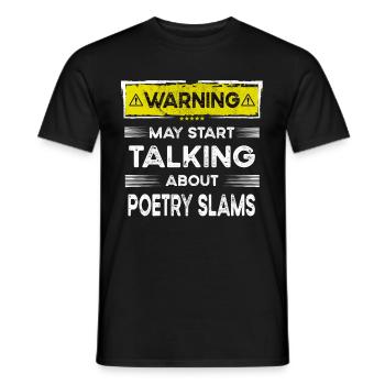 Parler de Poésie slam drôle - T-shirt homme - noir - Devant - AI Model Male 178 light (178cm)