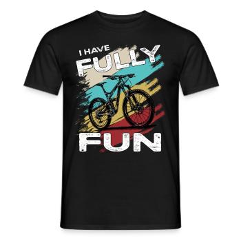 Mountainbike I have fully fun MTB - Männer T-Shirt - Schwarz - Vorne - AI Model Male 178 light (178cm)