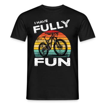 Mountainbike I have fully fun MTB - Männer T-Shirt - Schwarz - Vorne - AI Model Male 178 light (178cm)