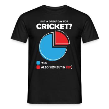 Est-ce un grand jour pour le cricket ? - T-shirt homme - noir - Devant - AI Model Male 178 light (178cm)