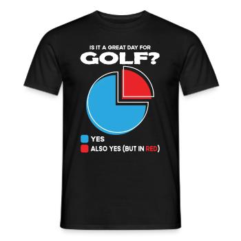 Est-ce un grand jour pour le golf ? - T-shirt homme - noir - Devant - AI Model Male 178 light (178cm)