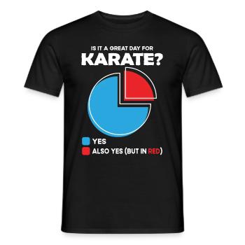 Est-ce un grand jour pour le karaté ? - T-shirt homme - noir - Devant - AI Model Male 178 light (178cm)