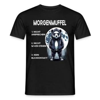Ik haat mensen 's ochtends mopperen op kantoor grappig - Heren T-shirt - zwart - Voor - AI Model Male 178 light (178cm)