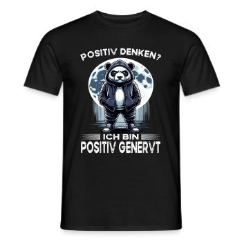 Je déteste les gens grognons du matin au bureau drôle - T-shirt homme - noir - Devant - AI Model Male 178 light (178cm)