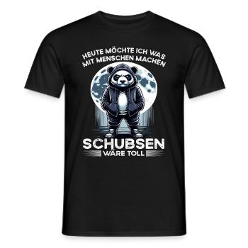I hate people morning grouch in the office funny - Men's T-Shirt - black - Front - AI Model Male 178 light (178cm)