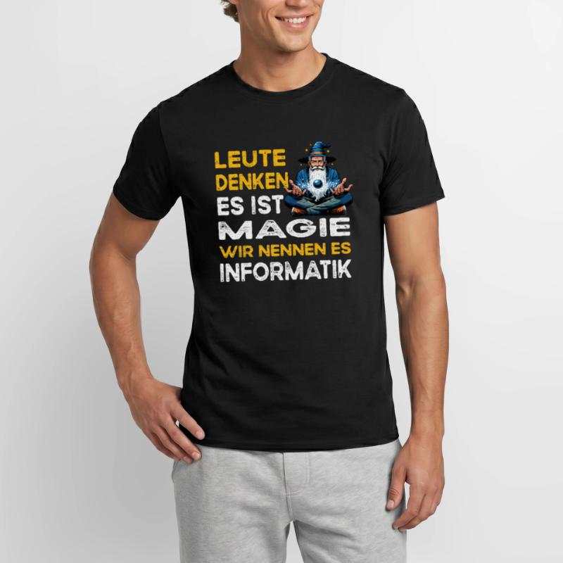 People Thinking Magic Computer Science Computer Scientist Men's T-Shirt