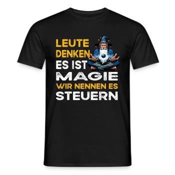 Les gens qui pensent Magic Fiscalité Conseiller fiscal - T-shirt homme - noir - Devant - AI Model Male 178 light (178cm)