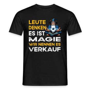 People Thinking Magic Sale Businessman Salesman - Men's T-Shirt - black - Front - AI Model Male 178 light (178cm)