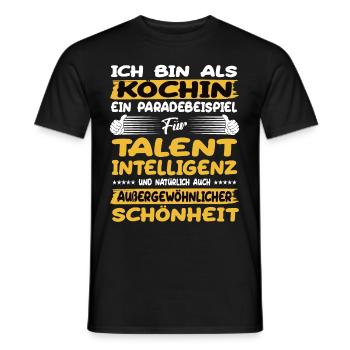 cook a prime example of talent - Men's T-Shirt - black - Front - AI Model Male 178 light (178cm)