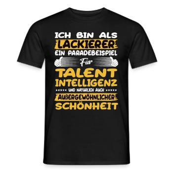 painter a prime example of talent - Men's T-Shirt - black - Front - AI Model Male 178 light (178cm)