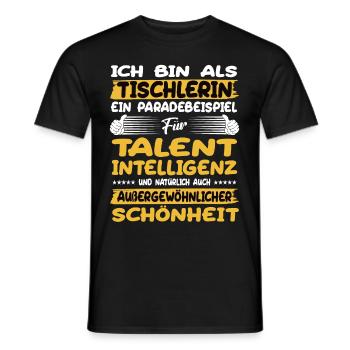 carpenter a prime example of talent - Men's T-Shirt - black - Front - AI Model Male 178 light (178cm)