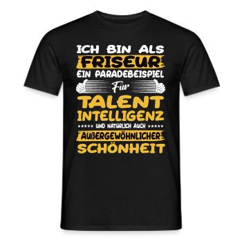 hairdresser a prime example of talent - Men's T-Shirt - black - Front - AI Model Male 178 light (178cm)