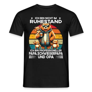 Je suis à la retraite, je suis un grand-père professionnel, un papa - T-shirt homme - noir - Devant - AI Model Male 178 light (178cm)