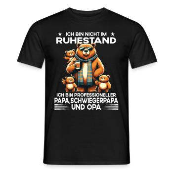 Je suis à la retraite, je suis un grand-père professionnel, un papa - T-shirt homme - noir - Devant - AI Model Male 178 light (178cm)
