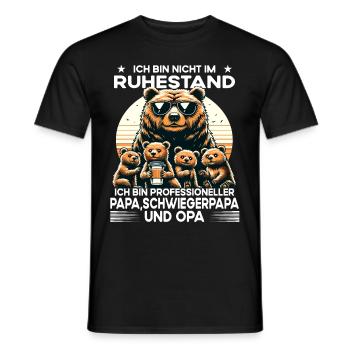 Ich bin im Ruhestand bin Professioneller Opa Papa - Männer T-Shirt - Schwarz - Vorne - AI Model Male 178 light (178cm)