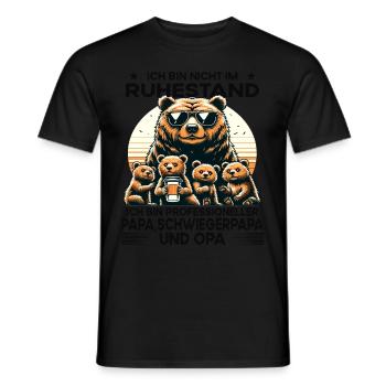 Je suis à la retraite, je suis un grand-père professionnel, un papa - T-shirt homme - noir - Devant - AI Model Male 178 light (178cm)