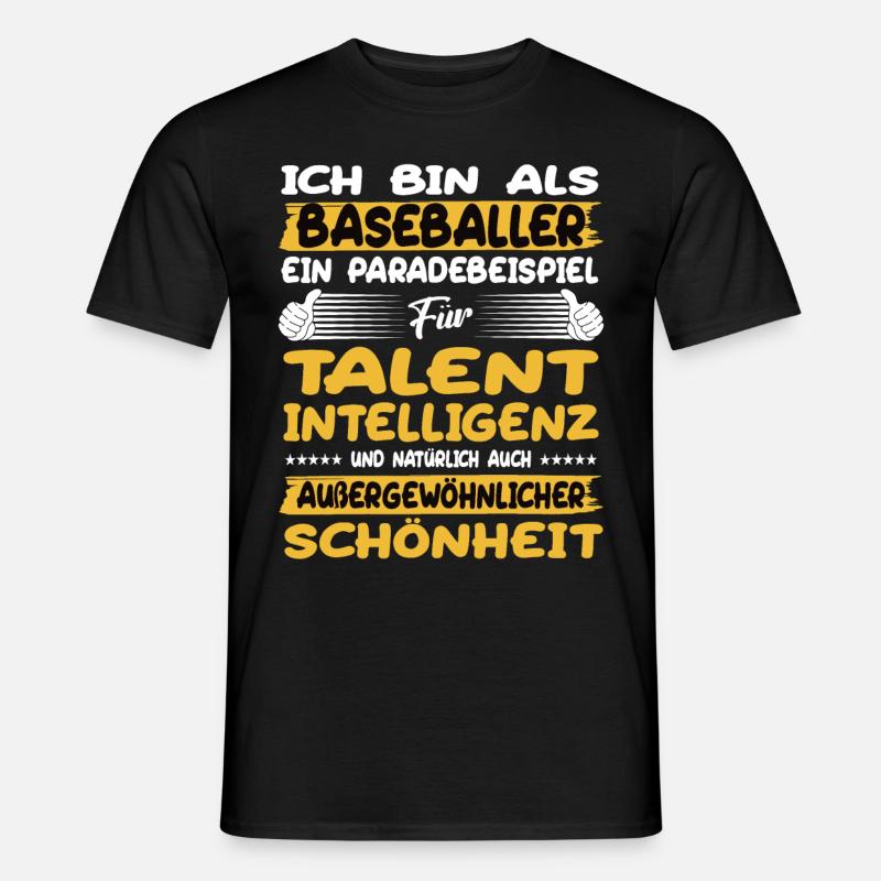 Baseballer ein Paradebeispiel Baseball - Männer T-Shirt - Schwarz