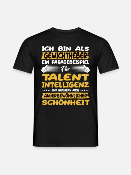 Gewichtheber ein Paradebeispiel Gewichtheben - Männer T-Shirt - Schwarz