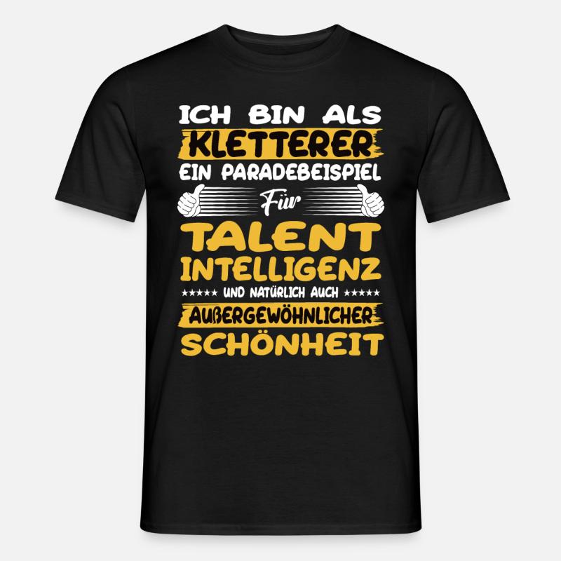 Kletterer ein Paradebeispiel Klettern - Männer T-Shirt - Schwarz