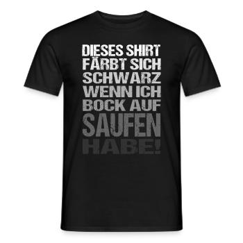 Färbt Sich Schwarz Wenn Ich Bock Auf Saufen Habe - Männer T-Shirt - Schwarz - Vorne - AI Model Male 178 light (178cm)