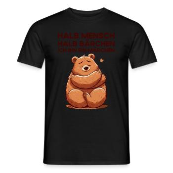 Ik weet dat de stemmen niet echt zijn, maar - Heren T-shirt - zwart - Voor - AI Model Male 178 light (178cm)